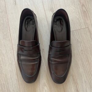 Women’s Brown Leather Penny Loafers